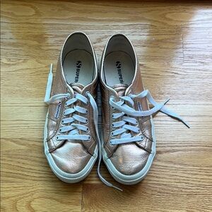 Superga Rose Gold Sneakers Classic Low-Top Design
